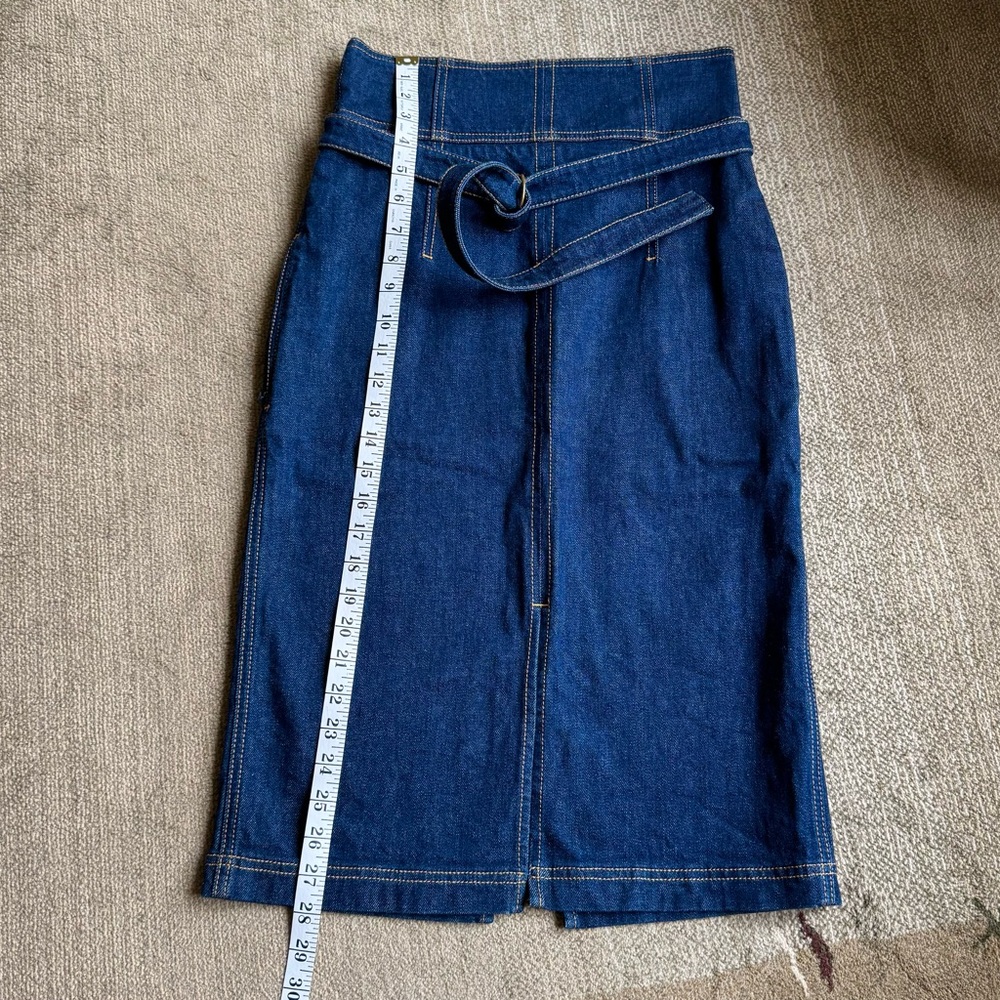 PHILOSOPHY Denim Midi Skirt with Belt - Picture 5 of 11